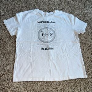 Nike “Don’t Just Be a Lady, Be a Legend” White Graphic Tee FLY Loose Fit-L